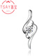 DL 1998 Fat Donglai same style pt950 platinum pendant women's necklace single pendant without chain 18kl white gold clavicle chain Cupid white diamond