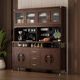Le nouveau buffet chinois de Yu Meng Xindi avec mur intégré haut intégré en bois massif salon salon de rangement mural armoire de cuisine maison de rangement de rangement de rangement 1505 + 1517 Installation du buff