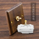 International electrician type 86 black walnut lever switch household retro concealed single and double control universal panel hotel and B&B five-hole light luxury power socket with switch five-hole socket
