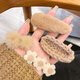 Half plush hair clip autumn and winter hair clip for women 2024 new children's clip headwear side bangs clip cute clip hair accessories milk white 10-piece set