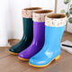 Qisiman Nouveau tube moyen Plus Velvet Boots de pluie Bottes de pluie Chaussures imperméables Chaussures en caoutchouc Overshoes Bottes d'eau Fomes Fashion Adulte Adulte Anti-Slip Bottes de pluie du tube Sky Bleu Mid-tube [Velvet gratuit] 37