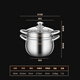 Sonorous 316 stainless steel rice steamer steamer household big belly pot one-piece soup pot with steamer special pot for steaming rice 316 big belly pot + 316 steaming rice steaming grid 24cm