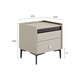 KUKA modern minimalist bedside table bedroom cabinet large capacity double drawer storage carbon steel feet DS7890G beige gray