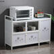
XMSJ bowl rack cabinet rural cupboard kitchen cabinet simple kitchen cabinet storage cabinet aluminum alloy side cabinet small cabinet stove 3-layer eight door 104cm magnified gas tank 15868