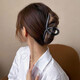 Jian Yingshu Black Simple Oversized Clips 2 Hairpins Back of Head Plate Hairpin Shark Clip Hairpin