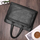 French COW men's bag business briefcase men's fashion business casual handbag C-8616 briefcase black