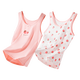 Nanjiren Children's Vest Girls Class A Cotton Summer Printed Sleeveless Vest Baby Tops 2-Pack Small Strawberry 130