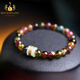 Bailuoqi Brazilian old mineral material full-color tourmaline bracelet beads jewelry simple women's bracelet gift beads 12mm