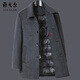 CEO high-end double-sided cashmere coat for men's mid-length removable inner liner wool wool coat gray XXS 170/size (recommended 110-125 Jin [Jin equals 0.5 kg])