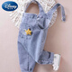 Disney (Disney) baby overalls 2024 spring and autumn new style cute baby boy and girl casual jeans children's pants for outer wear trendy denim overalls 120