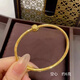 DL 1998 Fat Donglai same style 18k gold bracelet Hong Kong duty free yellow l gold women's k transfer bead concubine bracelet threaded version 3d imitation bracelet 56 (threaded version)