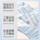 
Snoopy boys' short-sleeved home clothes summer pure cotton thin loose and fashionable 2024 new children's pajamas set solid color ice water blue 160