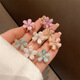 Juvia Hairpin Side Grip Head Flower Simulated Flower Hairpin Clip Headdress Seaside Hair Accessory FJ112 Flower Flash Diamond Random 1 Pair (Not Specified)