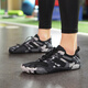 LINBUXAN five-finger shoes women's squat deadlift yoga shoes skipping rope silent soft-soled running shoes non-slip lightweight indoor fitness shoes for women black gray 35