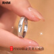 RHM platinum ring for women one carat moissanite PT950 platinum wedding couple ring birthday gift for girlfriend platinum couple ring pair + certificate + gift box