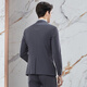 Qipai suit men's business formal flat lapel gray groom's wedding dress two-piece set 126JC70970 Ash 50 B 180/100B
