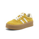 
Bestou Spring and Summer Shopping Mall New Retro Thick Sole Silver German Training Shoes Women's Casual Sports Shoes I9227CM4 Yellow/White 40