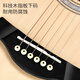 Guitarra de guitarra de pájaros de acacia guitarra de 40 pulgadas para principiantes guitarra para principiantes negros
