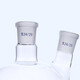 Beifote two-necked flask, straight and slanted, two-necked, round-bottomed, high temperature resistant thickened high borosilicate round-bottomed flask, reaction flask, laboratory glass instrument, slanted mouth 100ml*19*19