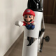 Chaosihui Mario Bike Sticker 3D Three-dimensional Road Bike Decoration Doll Mountain Bike Electric Vehicle Transformation Cute Decorative Sticker Mario 3D Doll-Red Hat 1pc [free traceless glue]