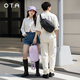 OTA crossbody bag for women new daily commuter shoulder bag large capacity waterproof lightweight business trip clutch bag for men bamboo charcoal black