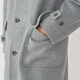 MUJI Labo Men's Cashmere Mixed Hooded Coat Woolen Coat Winter Jacket AF011A4A Light Gray M (170/92A)