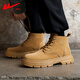 Huili Martin Boots Herren Frühling Britisch-Stil High-Top-Arbeitsstiefel Männer lässig Retro Fashion Height-verstärkt Männerschuhe gelb 40