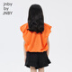 jnby by JNBY江南布衣童装夏装V领无袖衬衫高支府绸柔软女童儿童1N6211880 831荧光桔 130 cm