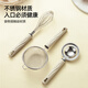 Ougu Baking and Supplementary Food Tools 304 Stainless Steel Colander Skid Egg White Separator Egg Beating 3-piece Set C1479