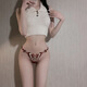Adult Butterfly T-string Feminine Provocative Hot Perspective Embroidery Adjustable Sexy Temptation Japanese White F Size (Suitable for 80-150Jin Jin equals 0.5kg)