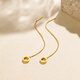 Saturday blessing yellow 18K gold earrings for women, interlocking gold earrings birthday gift C0911384 pair