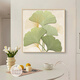 
Shunjixiangli cream style restaurant decoration painting Ginkgo leaf kitchen dining table background wall mural painting log style small fresh dining room hanging painting G3895 70*70 crystal porcelain aluminum alloy gold frame
