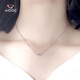 Aido Diamond pt950 platinum small waist necklace for your girlfriend platinum set necklace medium version weighs 3.7-3.9 grams