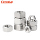 Creaby304 stainless steel hexagonal nut 201/316 hexagonal nut fine tooth anti-thread screw cap large national standard DIN934 M5 (50 pieces) 304 material