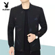 Playboy (PLAYBOY) new middle-aged men's jacket spring and autumn thin jacket high-end trendy casual baseball collar dad wear official flagship thread style pure blue spring and autumn thin + zipper pocket M 170/88A 80-105Jin Jin equals 0.5 kg
