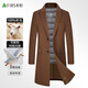 Shanshan 100% wool down jacket pure wool woolen coat men's autumn and winter thickened mid-length coat work wear