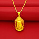 KZD Old Phoenix Buddha Head Pendant Necklace Women's Simulated Clavicle Chain for Mom XL59 Buddha Pendant and Necklace