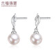 Lukfook Jewelry Ag925 petal freshwater pearl earrings for women, total weight approximately 1.48 grams