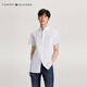 Tommy Hilfiger [bequemer Popin] Sommer Herrengeschäft Casual Laser zu präsentierende Kurzärärmungshemd-Hemd-Herrenjacke 78J9746 White YCI L (Empfohlen: 150-165jin [Jin entspricht 0,5 kg]))