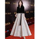 
Seidler black evening dress for women 2025 new banquet temperament noble and light luxury niche annual meeting host black mid-length L (recommended 106-115Jin [Jin equals 0.5 kg])