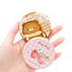 Bantang Jinse Plush Bear Biscuit Small Round Mirror Portable PU Leather Mini Cosmetic Mirror Portable Student Female Folding Square Small Mirror YD829AJ Plush