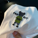 Romon High-End Light Luxury Trendy Marke kurzärmeliges T-Shirt für Männer 2025 Sommer neuer runder Hals halbärmelig gedrucktes lose T-Shirt Top 9906 Weißes T-Shirt + 9906 Black T-Shirt M.