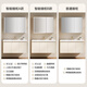 Hengjie (Hegii) Gabinete de baño, Ceramic Integrated Basin Mirror de belleza Mirror de belleza Baño para la instalación simple de la bolsa de aire crema [gabinete de espejo demister] 6189-80 cm