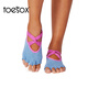 Toesox Yoga Socks Professional Fitness Pilates Socks Dance Non-slip Breathable Cross Toe Socks Ivy Series Celestite Blue S (size 34~38)