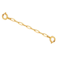 Miling 18K gold extension chain rose gold color Chopard gold necklace bracelet anti-fall artifact tail chain extension chain accessories long cross chain about 3.2 thick pure 18K gold color (10 for fake) 5cm