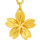 Saturday Fu 5G Craftsmanship Pure Gold Necklace Pendant for Women Cherry Blossom Price A0610856 About 4.21g 40+5cm Gift