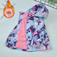 Junshi Children's Coat Integrated Velvet Autumn and Winter New Children's Coreano Top Windbreaker Pink 9928 Velvet integrado 110