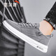 Yierkan casual shoes for men 2025 new summer breathable men's shoes men's sneakers men's versatile sports and leisure canvas shoes for men dark gray breathable cloth 41