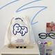 Sac en tissu de Rui Dad Sac de rangement Sac de rangement Voyage Portable Sac à coussin DrawString Sac à coussin Tie Pocket Canvas Canvas Pocket en boucle en peluche [25 * 27cm]