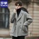 ROMON double-sided fleece coat men's short 2025 new Korean style windbreaker winter thickened wool suit jacket black M (120~140Jin Jin equals 0.5 kg)